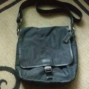 Coach Men's Nylon Map Messenger bag.
